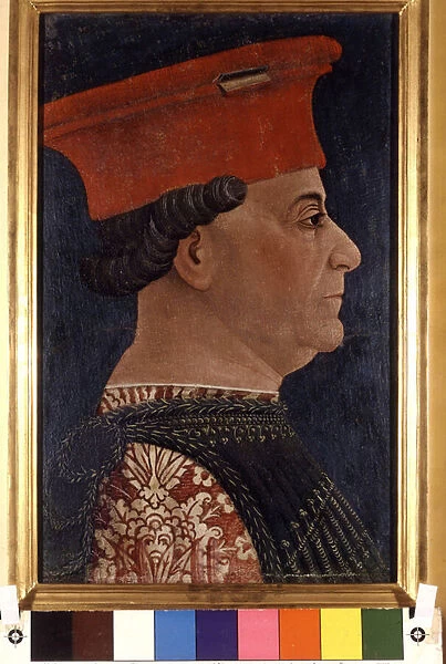 Portrait of Francesco Sforza (1401 - 1466) by Bonifacio Bembo around 1470