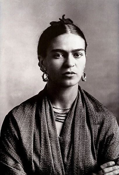 Portrait of Frida Kahlo, 1932 (b  /  w photo)