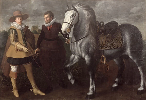 Portrait of a Gentleman with His Horse and Groom, 1624 (oil on canvas)