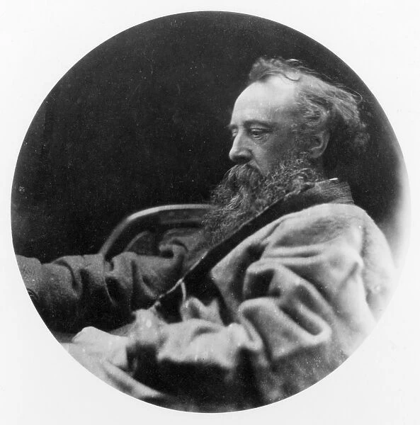 Portrait of George Frederick Watts (b  /  w photo)