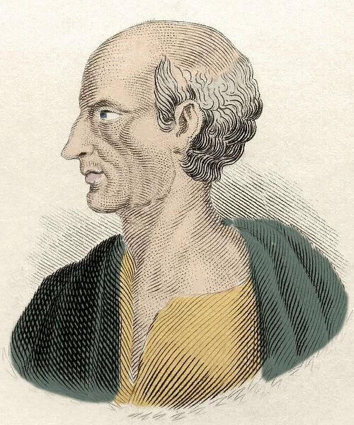 Portrait of the Greek philosopher Antisthene (444-365 BC)