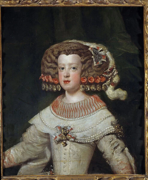 Portrait of the Infante Marie Therese (1638-1683) future queen of France Painting by