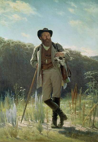 Portrait of Ivan Ivanovich Shishkin (1832-98), 1873 (oil on canvas)