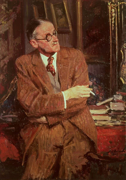 Portrait of James Joyce (1882-1941), 1935 (oil on canvas)