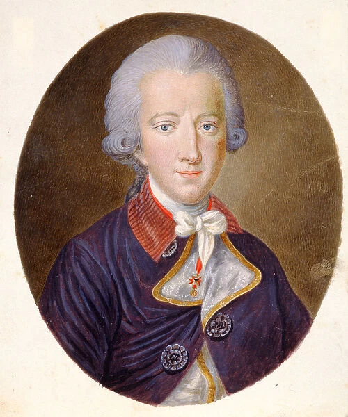 Portrait of Joseph II of Germany (1741-90), holy Roman emperor, c. 1780 (watercolour)