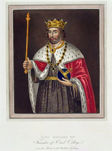 Portrait of King Edward II (1284-1327) Founder of Oriel College