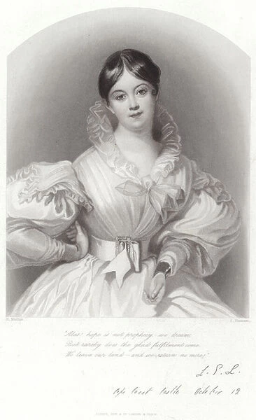 Portrait of Letitia Elizabeth Landon (engraving)