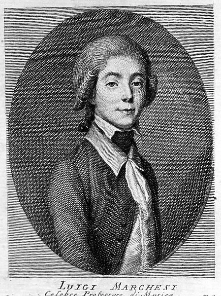 Portrait of Luigi Marchesi (1754 - 1829) also known as Marchesini, Italian castrate