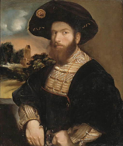 Portrait of a Man Wearing a Black Beret, c. 1530 (oil on canvas)