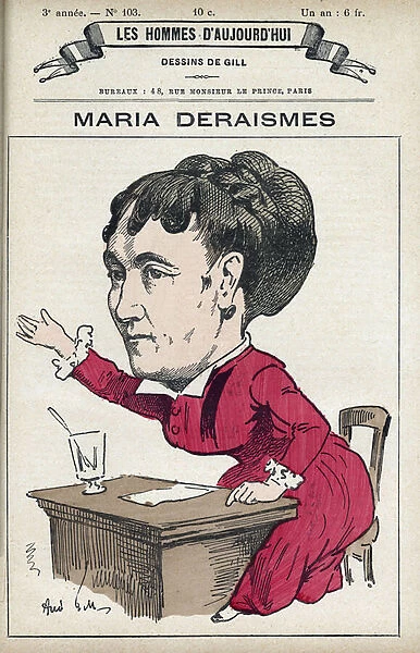 Portrait of Maria Deraismes (1828-1894), a French woman of letters and feminist