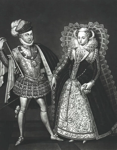 Portrait of Mary Queen of Scots (1542-87) and Henry Stewart, Lord Darnley (1545-67)