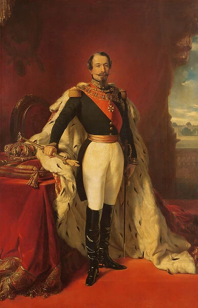 Portrait of Napoleon III (1808-73) Emperor of France (oil on canvas)
