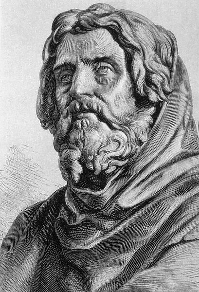 Portrait of Pierre Valdes (Peter Waldo) (1140-1205) (engraving)