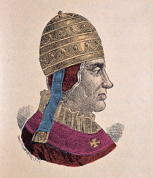 Portrait of the Pope Boniface IX (Bonifacius or Bonifacio) (1389-1404)