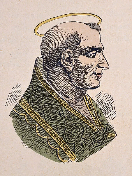 Portrait of the Pope Leon Ier le Grand (Leo, Leone magno or magnus) (440-461)