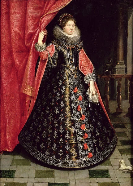 Portrait presumed to be Henrietta Maria of France (1609-69), after 1625 (oil on canvas)