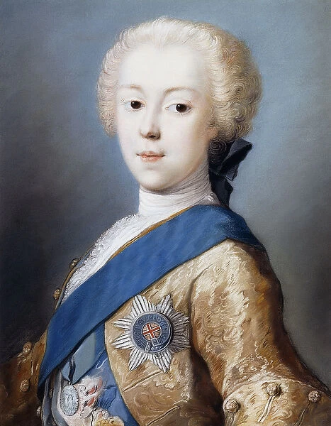 Portrait of Prince Charles Edward Stuart, bust-length, in profile to the left, (pastel)