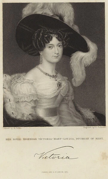 Portrait of Princess Victoria of Saxe-Coburg-Saalfeld (engraving)