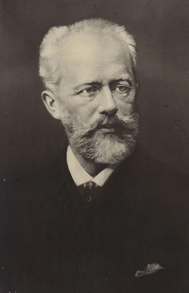 Portrait of Pyotr Ilyich Tchaikovsky (b  /  w photo)