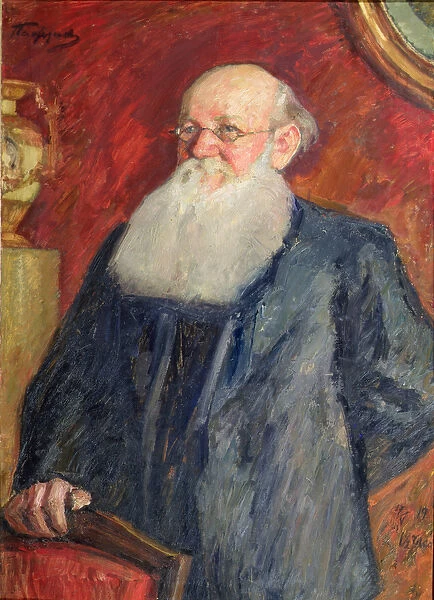 Portrait of the Revolutionary Count Piotr Kropotkin, 1919 (tempera on canvas)