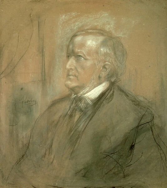 Portrait of Richard Wagner (1813-83) 1868 (pencil and charcoal heightened with white)