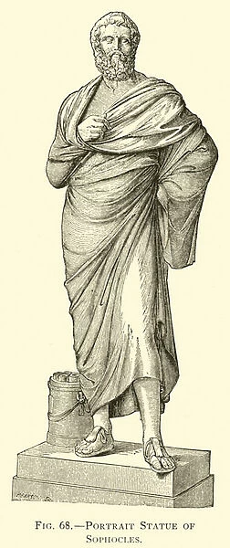Portrait Statue of Sophocles (engraving)