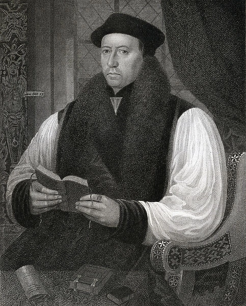 Portrait of Thomas Cranmer (1489-1556) from Lodges British Portraits