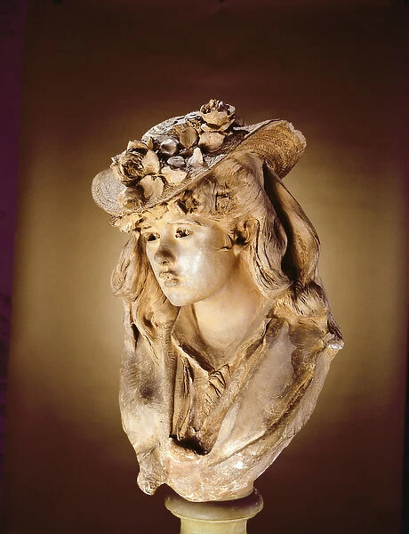 Portrait of a Young Woman, c. 1865 (plaster)