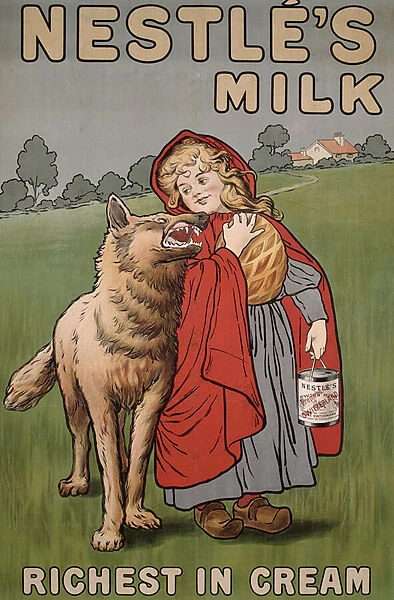 Poster advertising Nestles milk, 1900 (colour litho)