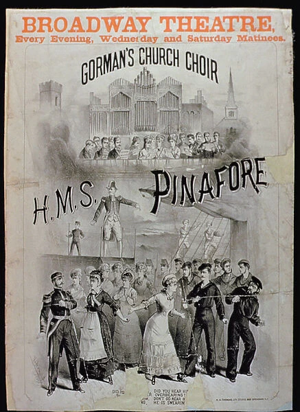 Poster for HMS Pinafore, performed by Gorman