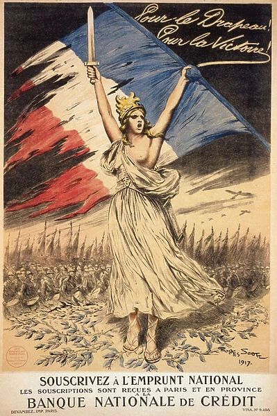Poster for subscription to the national loan: 'for the flag