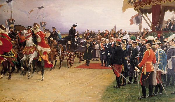 President Emile Loubet (1838-1929) Welcoming Tsar Nicolas II (1868-1917) and Tsarina Alexandra