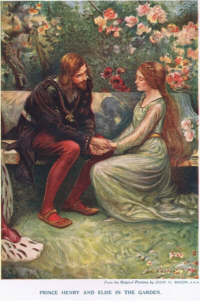 Prince Henry and Elsie (colour litho)