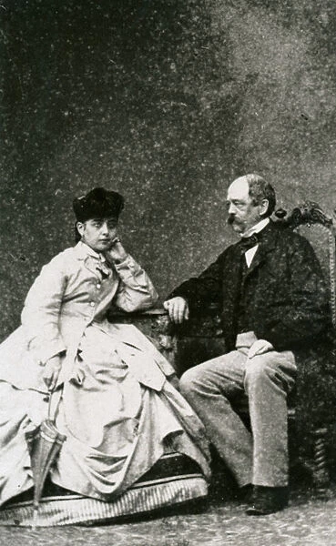 Prince Otto von Bismarck (1815-98) and his wife, Johanna (1824-94) (b  /  w photo)