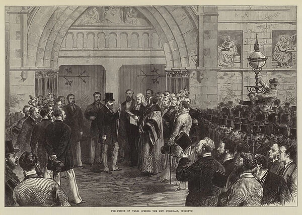 The Prince of Wales opening the New Guildhall, Plymouth (engraving)