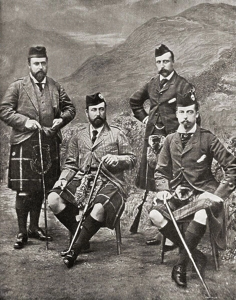 The Four Princes, 1881 (b  /  w photo)