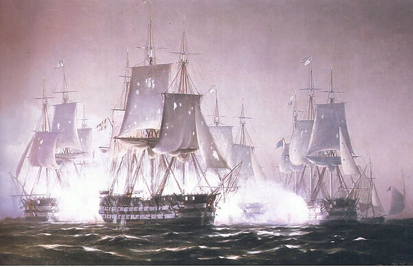 Prins Christian Frederick in battle against the British
