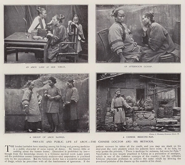 Private and public life at Amoy, the Chinese doctor and his methods (b  /  w photo)