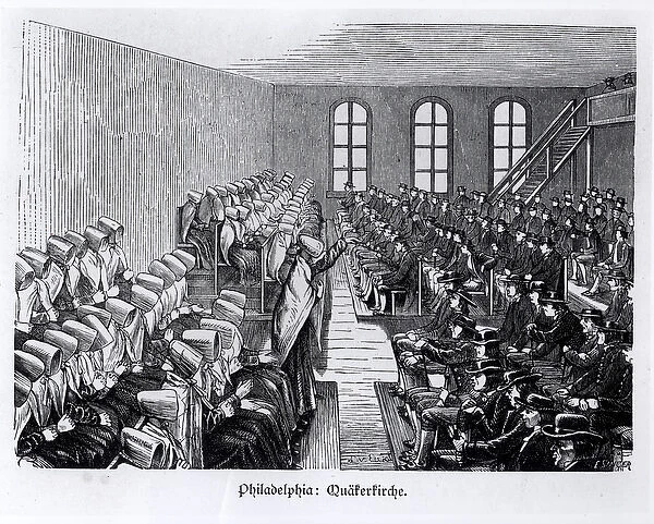 Quaker Meeting, Philadelphia, from Nord Amerika by Hesse-Warburg, 1888