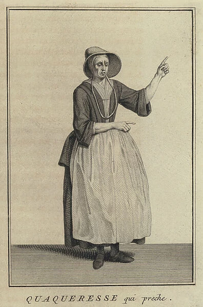 Quaker woman preaching (engraving)