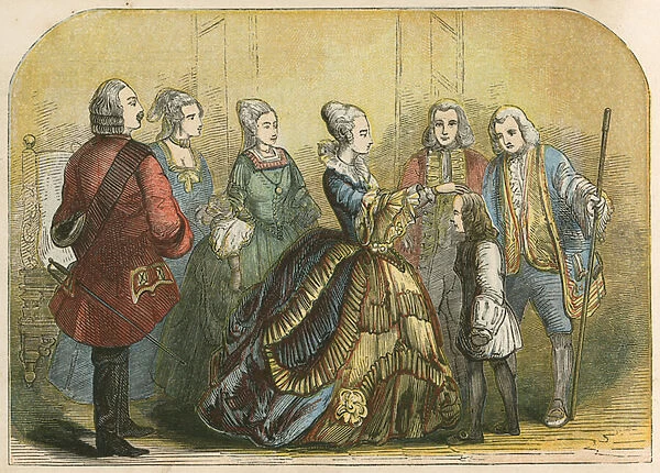Queen Anne touching Dr Johnson, when a boy, to cure him of scrofula