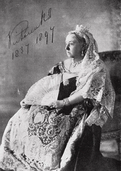 Queen Victoria (1819-1901) The authorised Diamond Jubilee photograph, 1897 (b  /  w photo)