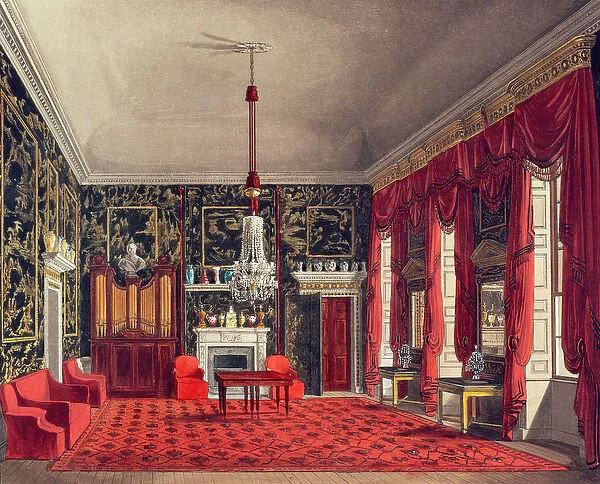 The Queens Breakfast Room, Buckingham House, engraved by Daniel Havell (1785-1826)