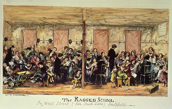 The Ragged School, West Street (previously Chick Lane), Smithfield (print)