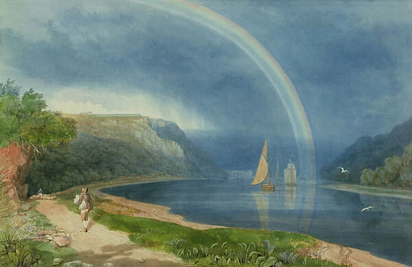Rainbow on the River Avon, c. 1825 (w  /  c on paper)