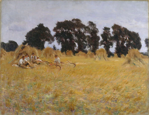 Reapers Resting in a Wheat Field, 1885 (oil on canvas)