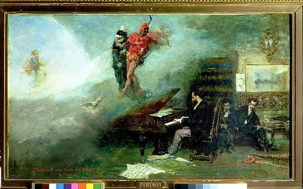 Recalling the Faust Fantasy, 1866 (oil on canvas)