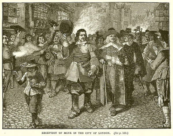 Reception of Monk in the City of London (engraving)