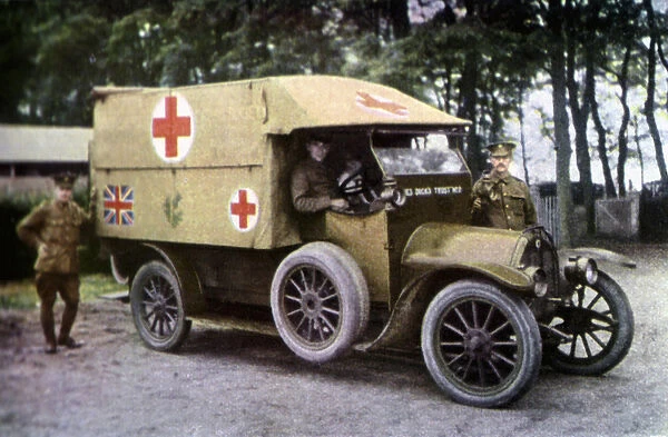 Red Cross truck, Marne, September 1914 (autochrome)