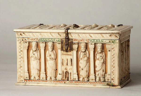 Reliquary casket, Cologne, Germany, c. 1150 (wood and ivory)